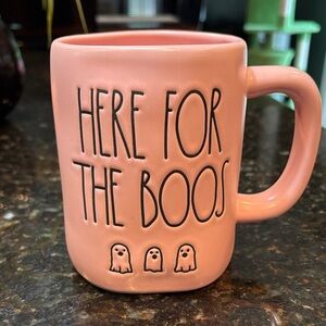 Rae Dunn Here For The Boos 👻 Pink Halloween Mug